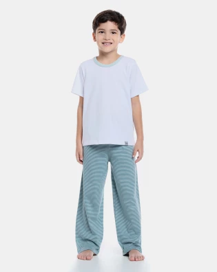 Pijama manga curta e calça