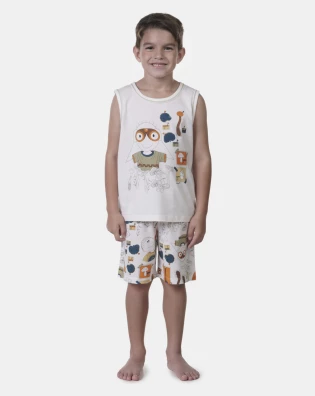 Pijama Regata Machão e Bermuda