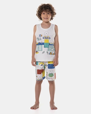 Pijama regata e bermuda