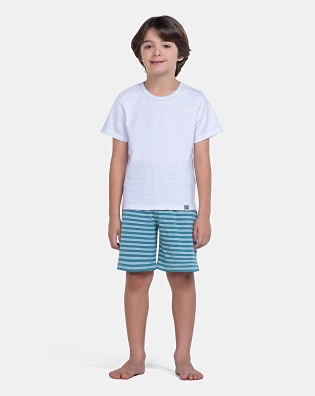 Pijama Manga Curta e Bermuda