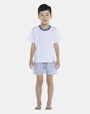 Pijama Masculino Kids Manga Curta e Short Tricoline