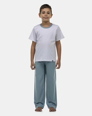Pijama Masculino Kids Manga Curta e Calça