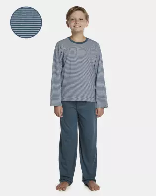 Pijama Masculino Kids Manga Longa e Calça