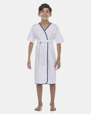 Roupão Masculino Kids Manga Curta Atoalhado
