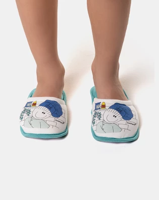 Pantufa Masculina fechada infantil 5 a 12 anos Estampada  