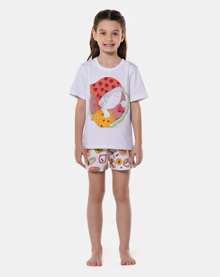 Pijama manga curta e short      