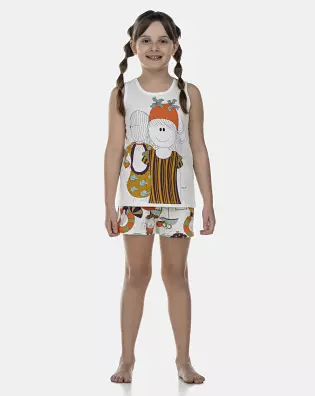Pijama Feminino Kids Regata e Short