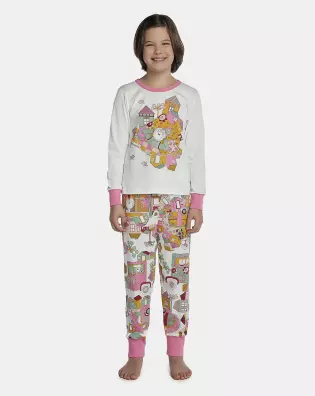 Pijama Feminino Kids Manga Longa e Calça Com Punhos
