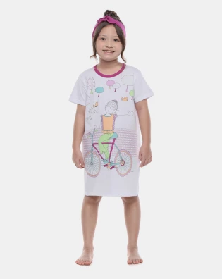 Camisão Feminino Kids Manga Curta