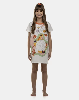 Camisão Feminino Kids Manga Curta