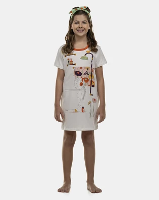 Camisão Feminino Kids Manga Curta