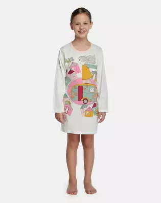 Camisão Feminino Kids Manga Longa