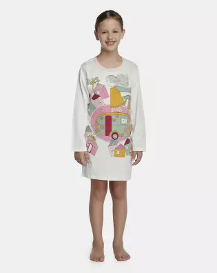 Camisão Feminino Kids Manga Longa