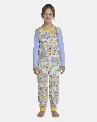 Macacão Feminino Kids Manga Longa