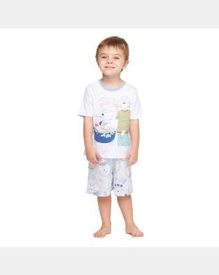 Pijama manga curta e bermuda