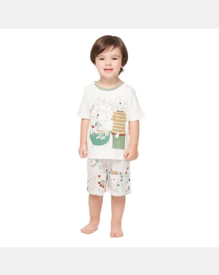 Conjunto Masculino Baby Manga Curta e Bermuda