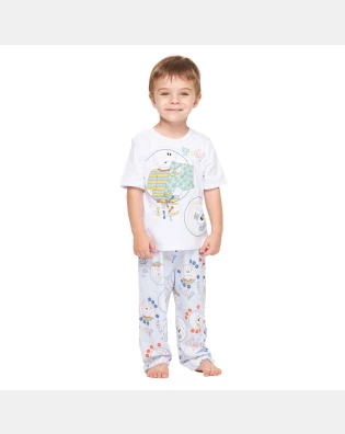 Pijama manga curta e calça