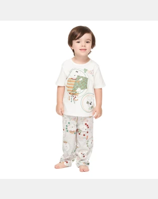 Pijama manga curta e calça