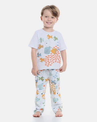 Pijama manga curta e calça    
