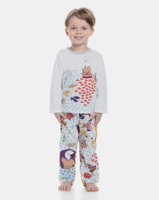 Pijama manga longa e calça