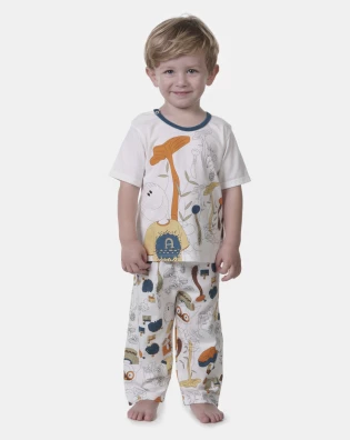 Pijama manga curta e calça