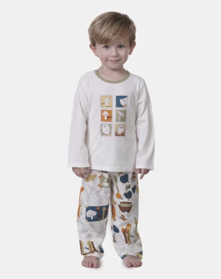 Pijama manga longa e calça 