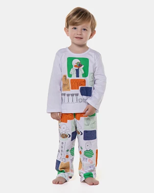 Pijama manga longa e calça