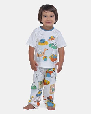 Pijama Manga Curta e Calça
