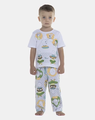 Pijama Masculino Baby Manga Curta e Calça
