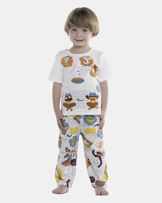 Pijama Masculino Baby Manga Curta e Calça