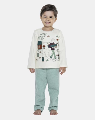 Pijama Masculino Baby Manga Longa e Calça Plush