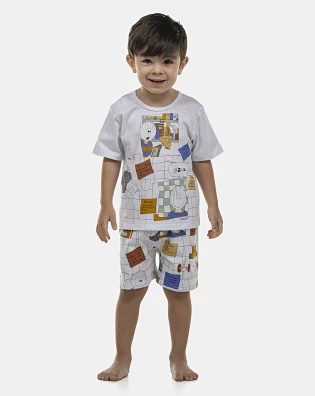 Pijama Masculino Baby Manga Curta e Bermuda