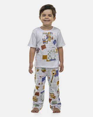 Pijama Masculino Baby Manga Curta e Calça