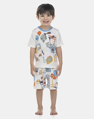 Pijama Masculino Baby Manga Curta e Bermuda