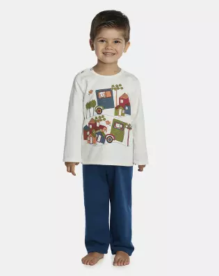 Pijama Masculino Baby Manga Longa e Calça Moletinho