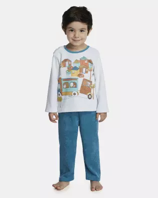 Pijama Masculino Baby Manga Longa e Calça Plush