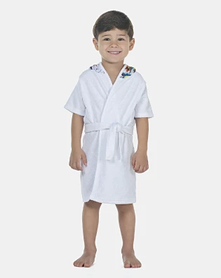 Roupão Masculino Baby Manga Curta Atoalhado