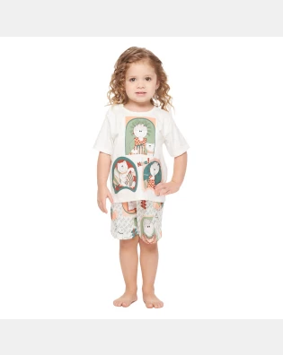 Conjunto Feminino Baby Manga Curta e Short