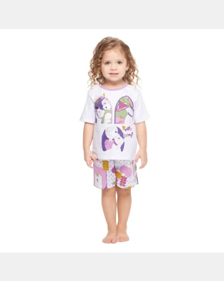 Conjunto Feminino Baby Manga Curta e Short