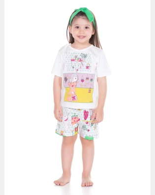 Pijama manga curta e short 