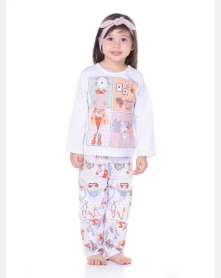 Conjunto Feminino Baby Manga Curta e Calça