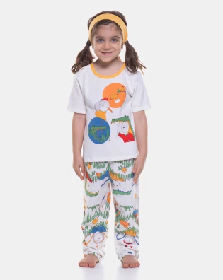 Pijama manga curta e calça