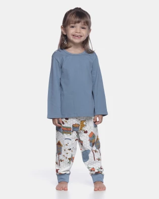 Pijama manga longa e calça