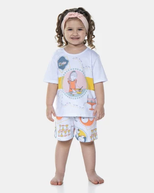 Pijama Manga Curta e Short