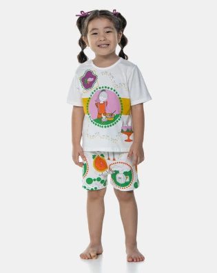 Pijama Manga Curta e Short