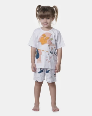 Pijama manga curta e short
