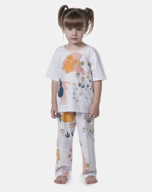 Pijama manga curta e calça