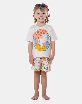 Pijama manga curta e short      