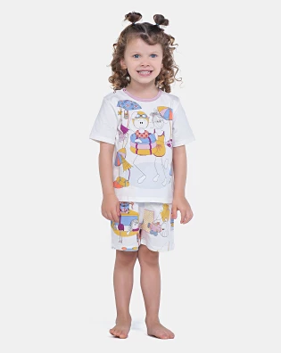 Pijama Manga Curta e Short
