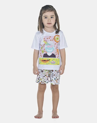 Pijama Feminino Baby Manga Curta e Short
